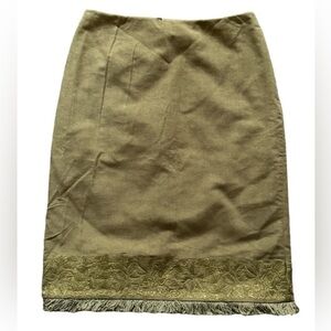 Company Ellen Tracy olive green skirt size 6 NWT